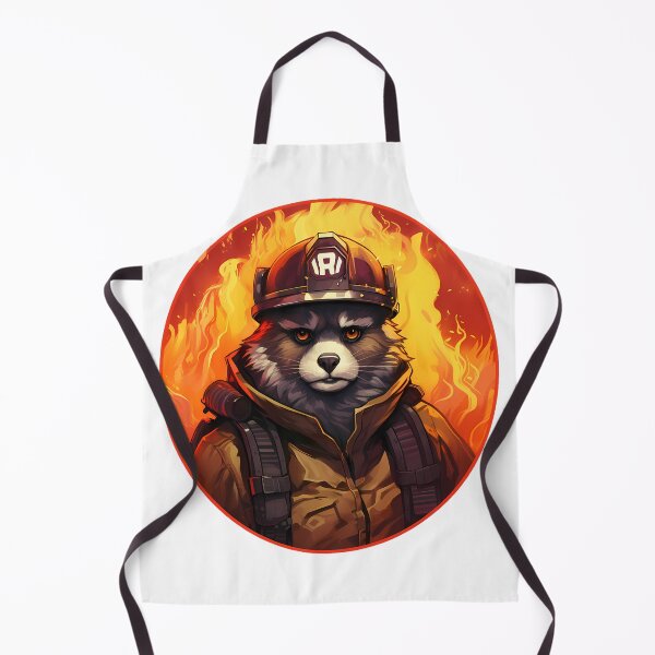 Item preview, Valiant Raccoon Firefighter - Inspirational Hero Art designed and sold by NovaGenArt.