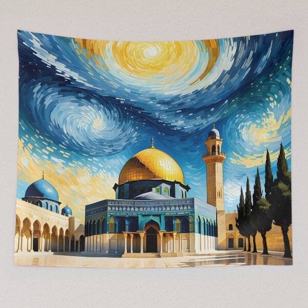 Item preview, Grand mosque colourful art designed and sold by Metaverse8.