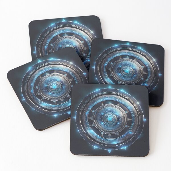 Item preview, Neon Tech Symbolic Mandala designed and sold by SpiritualManda.
