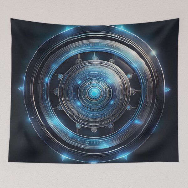 Item preview, Neon Tech Symbolic Mandala designed and sold by SpiritualManda.