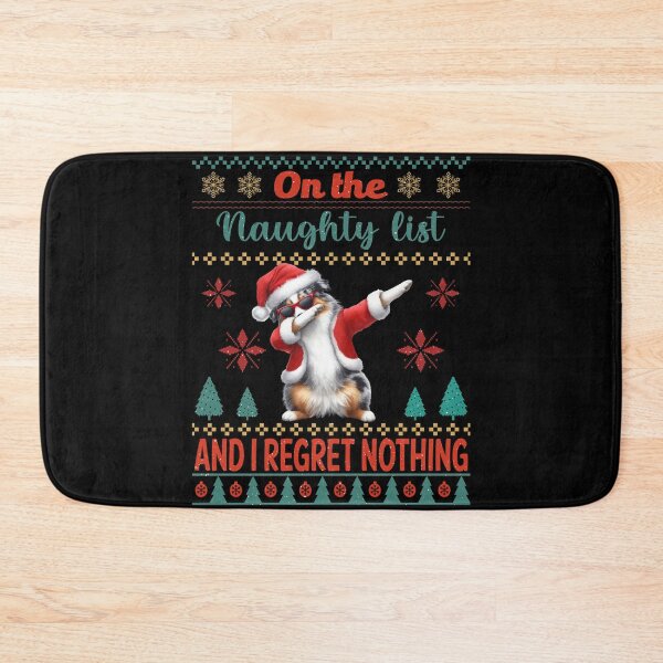 Item preview, On the Naughty List and I Regret Nothing - Festive Australian Shepherd Mischief designed and sold by Xhevahir.