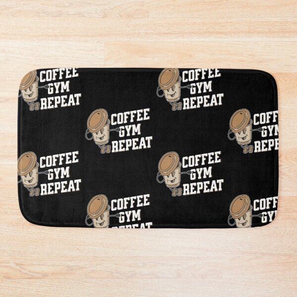 Item preview, Coffee gym Repeat, funny coffee inspired gym designed and sold by Merchattack.