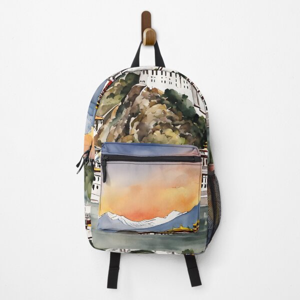 Item preview, Scenic Sunset at Potala Palace in Lhasa, Tibet - Watercolor Beauty designed and sold by LSVart.