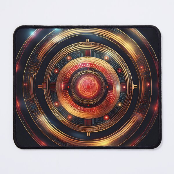 Item preview, Tech Circuit Mandala Futuristic Metallic Design designed and sold by SpiritualManda.