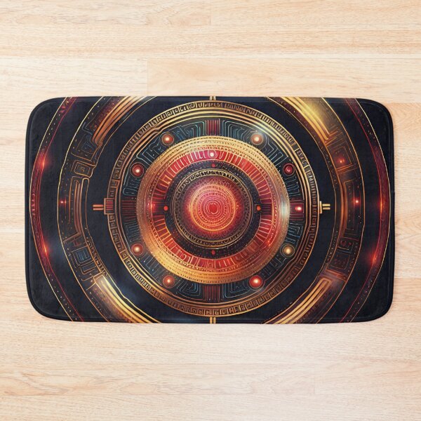 Item preview, Tech Circuit Mandala Futuristic Metallic Design designed and sold by SpiritualManda.