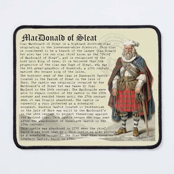 Item preview, MacDonald of Sleat Scottish Clan History  designed and sold by BagTown Clans.