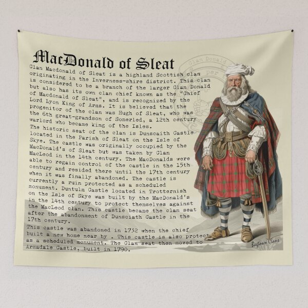Item preview, MacDonald of Sleat Scottish Clan History  designed and sold by BagTown Clans.