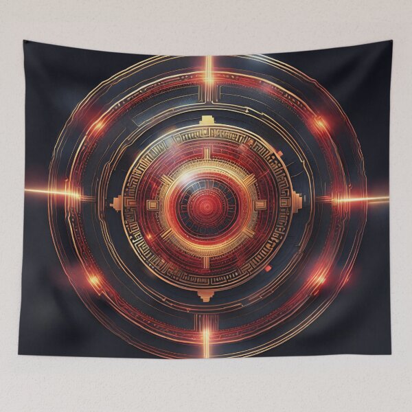 Item preview, Futuristic Tech Mandala Design designed and sold by SpiritualManda.
