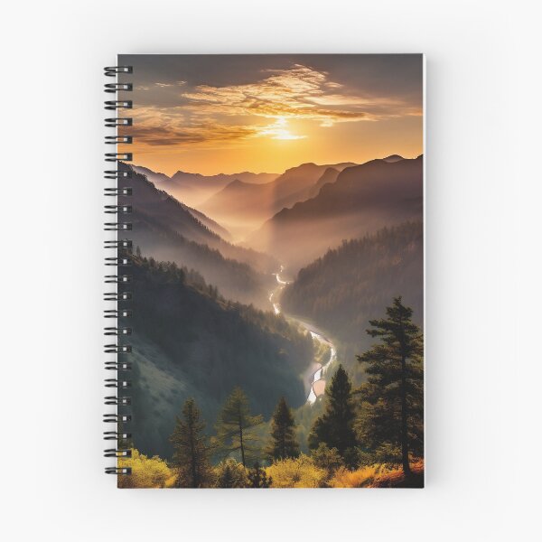 Item preview, Misty forest with river at sunset long exposure - Landscape photography designed and sold by TheArtistOf2022.