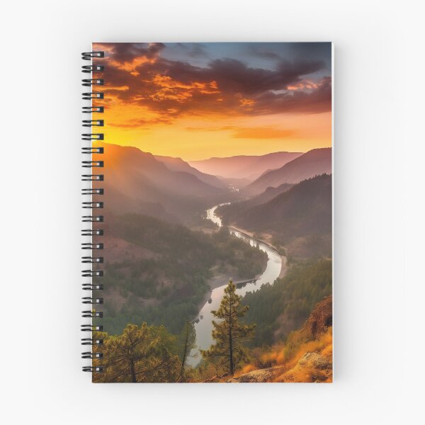 Item preview, Misty forest with river at sunset long exposure - Landscape photography designed and sold by TheArtistOf2022.