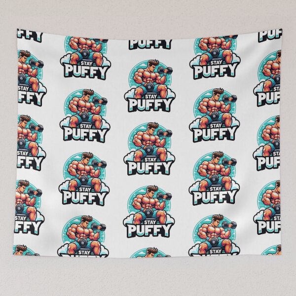 Item preview, Stay Puffy - Muscular Fitness Enthusiast Illustration designed and sold by NovaGenArt.