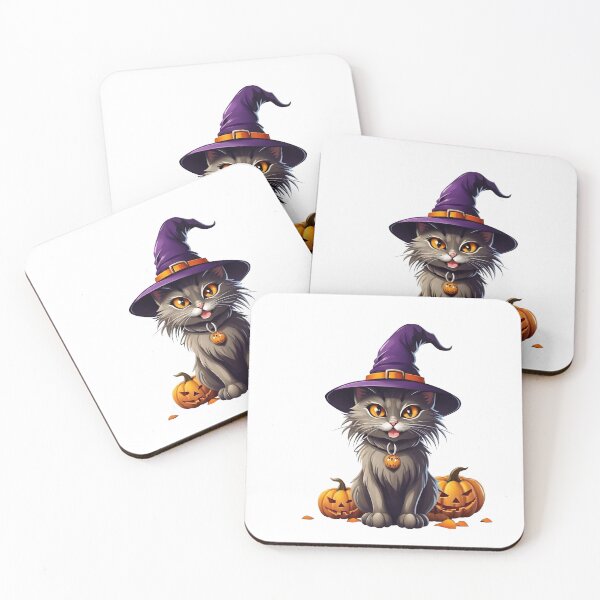 Item preview, Haunted Hues: Enchanting Halloween Cat designed and sold by Misterpng.