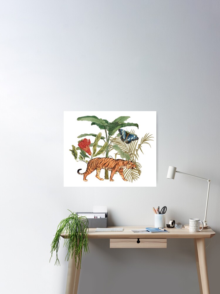 Butterflies and Palm Tree Poster for Sale by Asia Wetherell