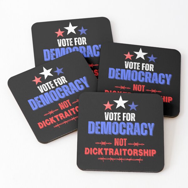 Item preview, Vote For Democracy Not Dicktraitorship Democratic Political Design designed and sold by EarthArtDesigns.