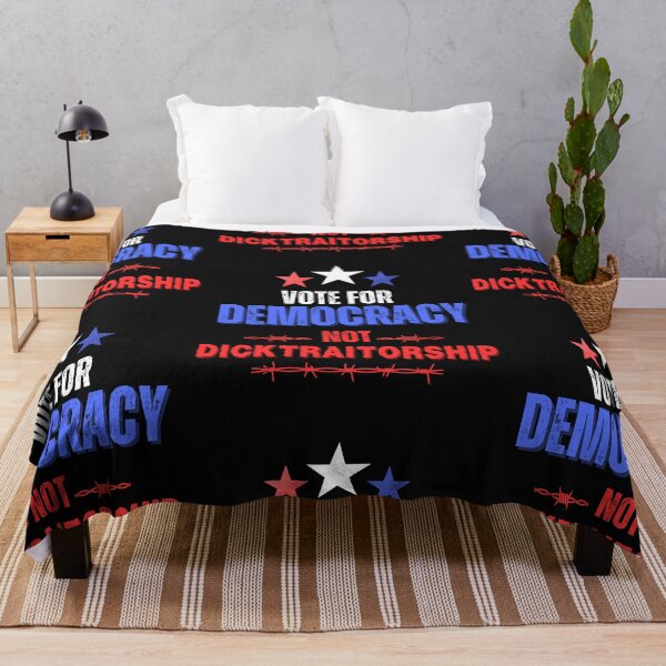 Item preview, Vote For Democracy Not Dicktraitorship Democratic Political Design designed and sold by EarthArtDesigns.