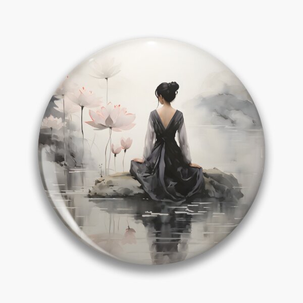Item preview, Lotus Serenity: Inked Tranquility designed and sold by AI-Only Creations.
