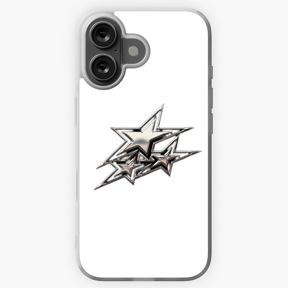 silver chrome stars  Sticker