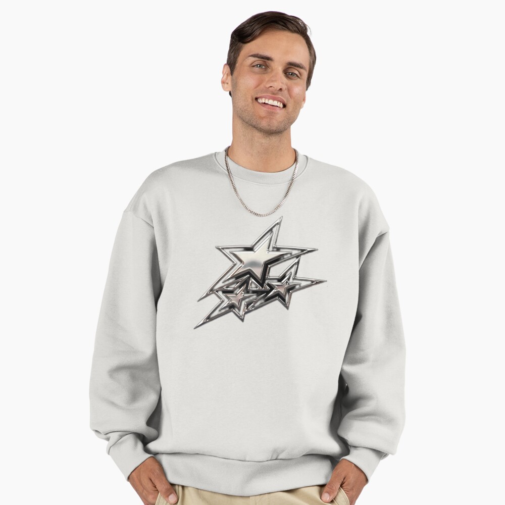 silver chrome stars  Sticker