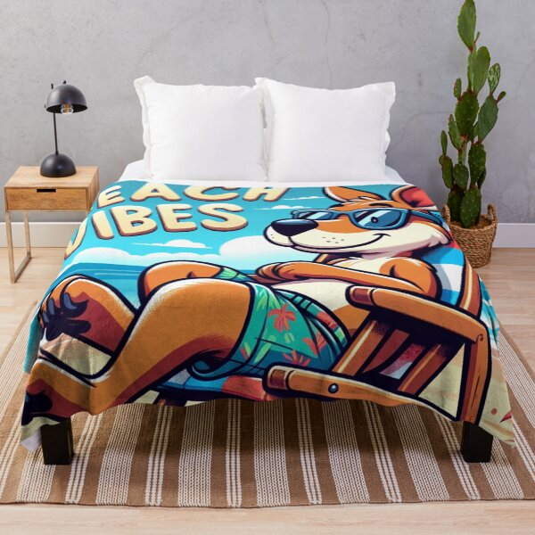 Item preview, Cute Cartoon Kangaroo "Beach Vibes" designed and sold by Zestpond.