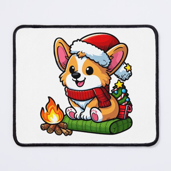 Item preview, Cozy Corgi by the Bonfire: Christmas Warmth designed and sold by EpicPaws.