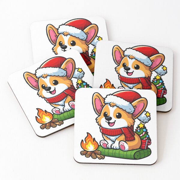 Item preview, Cozy Corgi by the Bonfire: Christmas Warmth designed and sold by EpicPaws.