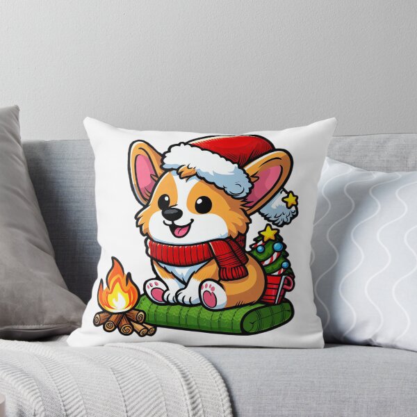 Item preview, Cozy Corgi by the Bonfire: Christmas Warmth designed and sold by EpicPaws.