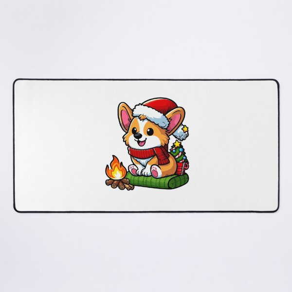 Item preview, Cozy Corgi by the Bonfire: Christmas Warmth designed and sold by EpicPaws.