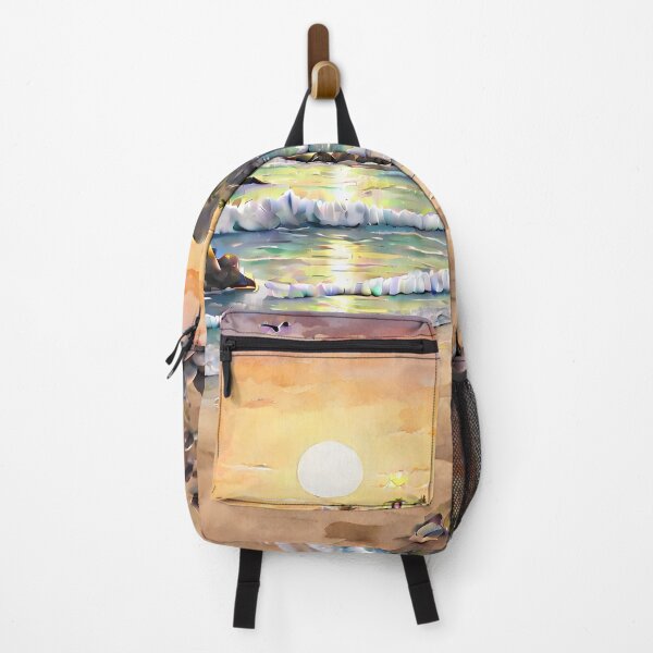 Item preview, Sunset Serenity at Dolphin Bay, Brazil: Watercolor Beauty designed and sold by LSVart.