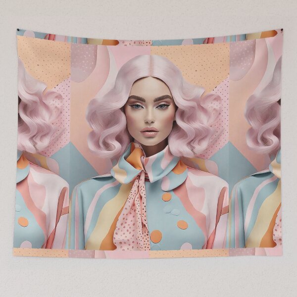 Item preview, Cut Fashionista elegant girl in spring pink color tones designed and sold by Carlos Gudino.