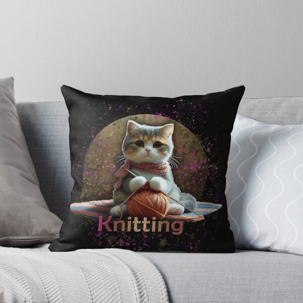 Item preview, Cat Knitting designed and sold by CrisMor-Art.