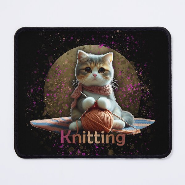 Item preview, Cat Knitting designed and sold by CrisMor-Art.