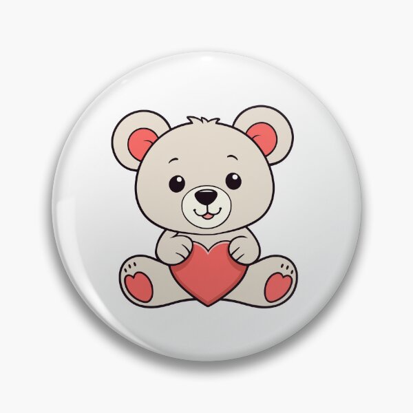 Item preview, Bear cub with a heart designed and sold by MamikonarsRB.