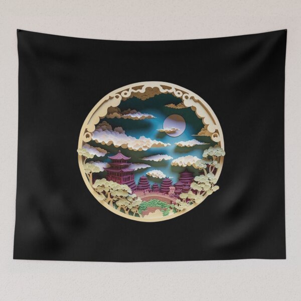 Item preview, 3D landscape Japanese sky designed and sold by JAPANISTICstore.