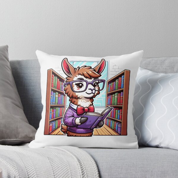 Item preview, Smart Llama Librarian: A Whimsical Cartoon for Book Lovers designed and sold by KNAA.