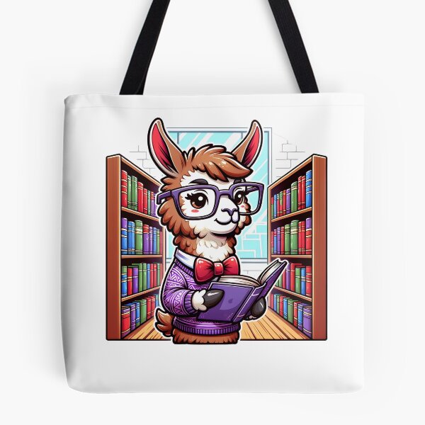 Item preview, Smart Llama Librarian: A Whimsical Cartoon for Book Lovers designed and sold by KNAA.