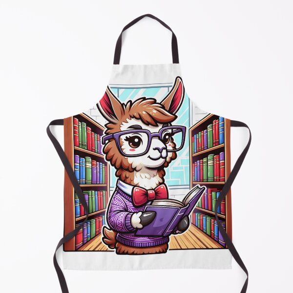 Item preview, Smart Llama Librarian: A Whimsical Cartoon for Book Lovers designed and sold by KNAA.