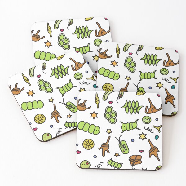 Item preview, Microalgae and cyanobacteria cartoon illustration, Cute Algae and Plankton Art designed and sold by thurakitdew.