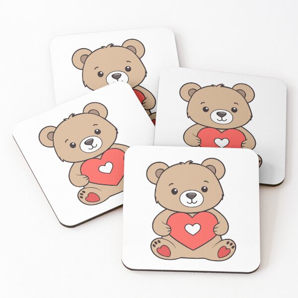 Item preview, Bear cub with a love symbol designed and sold by MamikonarsRB.