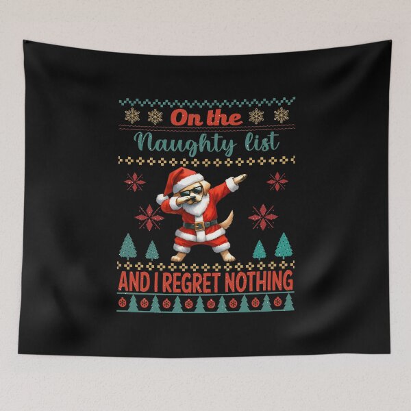 Item preview, On the Naughty List and I Regret Nothing - Festive Labrador Retriever Mischief designed and sold by Xhevahir.