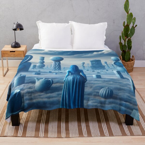 Item preview, Azure Dreams: Surreal Serenity in Enigmatic Landscape designed and sold by AI-Only Creations.