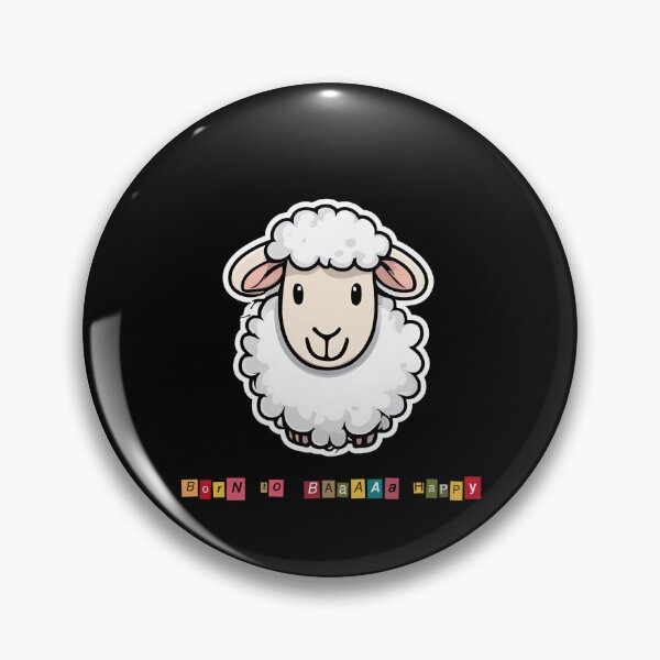 Item preview, Smiling sheep (born to baaa happy) designed and sold by ViaNature.