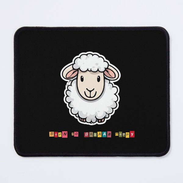 Item preview, Smiling sheep (born to baaa happy) designed and sold by ViaNature.