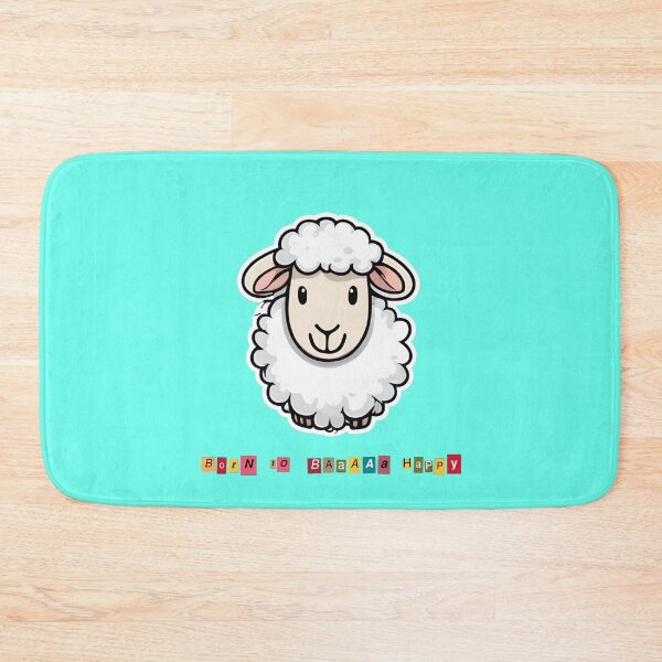 Item preview, Smiling sheep (born to baaa happy) designed and sold by ViaNature.