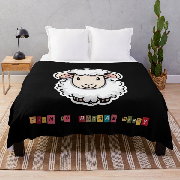Item preview, Smiling sheep (born to baaa happy) designed and sold by ViaNature.