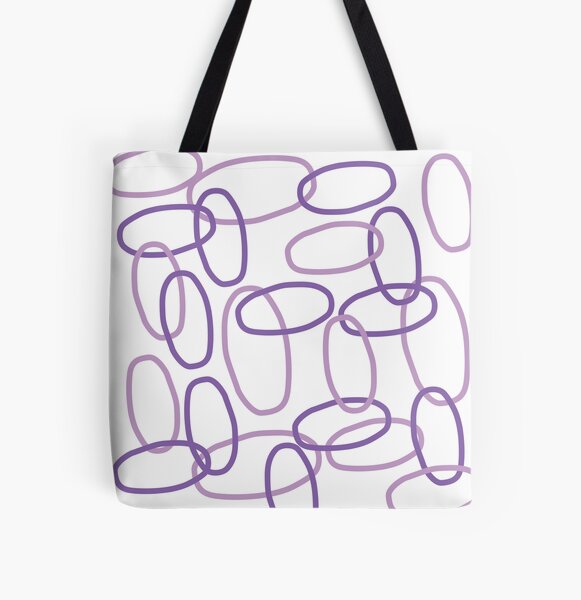 Lilac Cat Links All Over Print Tote Bag