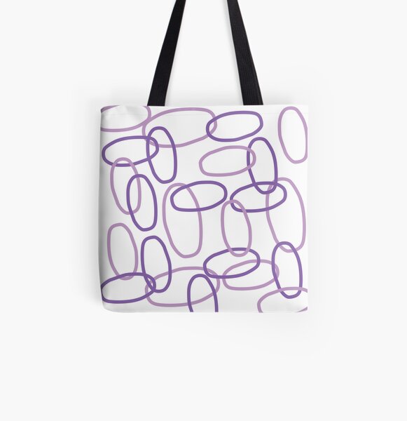 Lilac Cat Links All Over Print Tote Bag