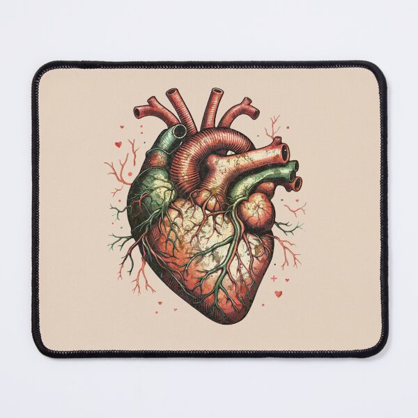 Item preview, Human heart, Vintage anatomy style, Watercolor, human heart, anatomy art, student, doctor, medical designed and sold by Collagedream.