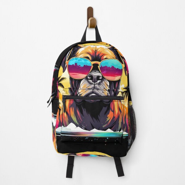 Item preview, Cool boxer mixed with pitbull dog breed wearing sunglasses illustration designed and sold by NBSStore.