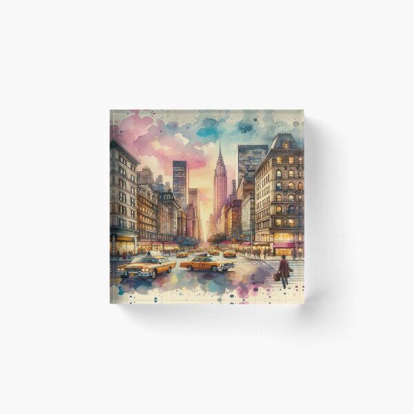 Item preview,  Boho-Inspired NYC Watercolor Design designed and sold by glowarya.