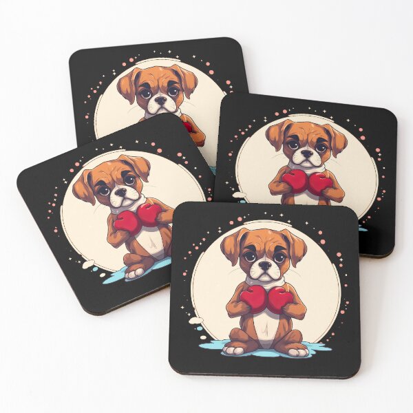 Item preview, Funny boxer dog breed with boxing gloves illustration designed and sold by NBSStore.